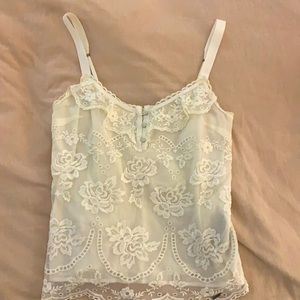 Rose embroidery camisole top
